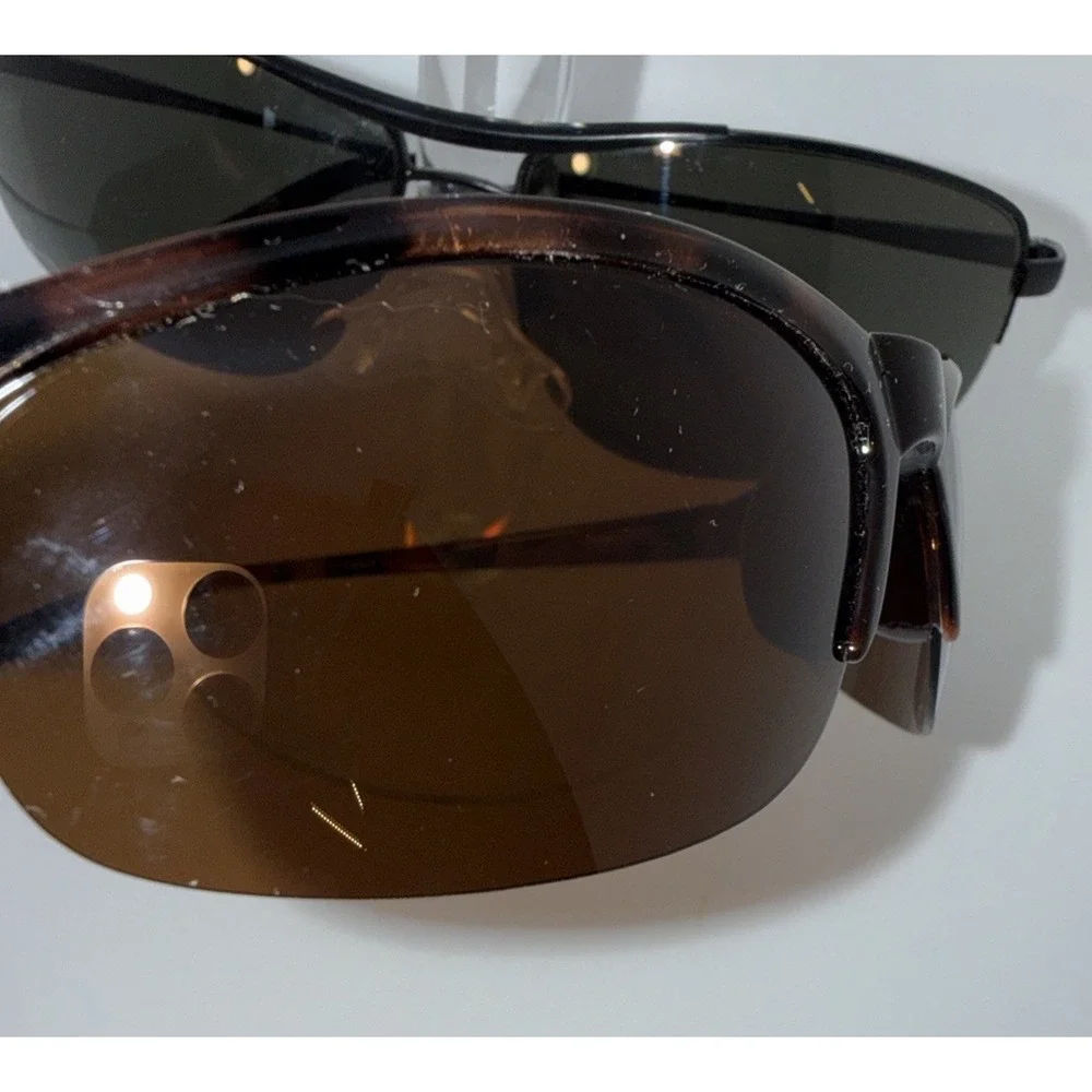 Lot of 2 pairs Authentic DOCKERS & OPTIC NERVE POLARIZED Wrap Sunglasses-Limited